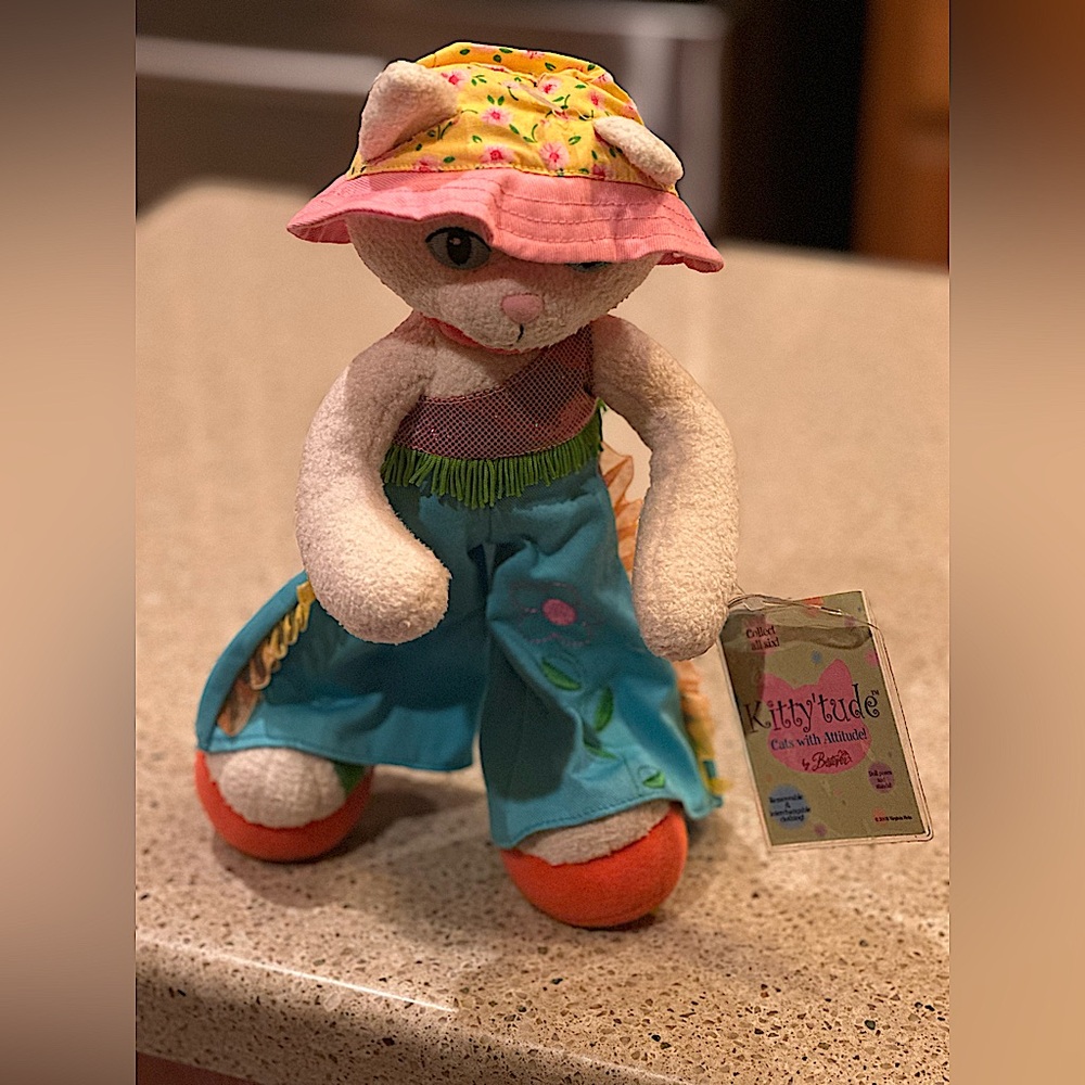 Kitty'Tude Cats w/Attitude Courtney By Bestever 2003 posable plush 12" W/Tag VTG